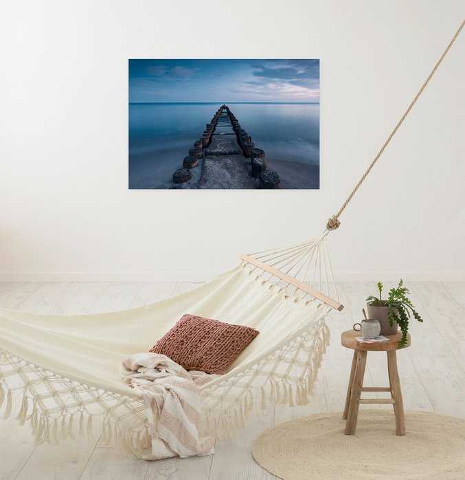 Vlies Bild auf Keilrahmen/ Echtholzrahmen Ostseebad