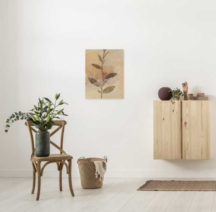 Vlies Bild auf Keilrahmen/ Echtholzrahmen Pressed Leaves