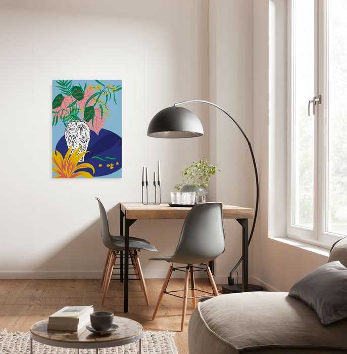Vlies Bild auf Keilrahmen/ Echtholzrahmen Funky Vase
