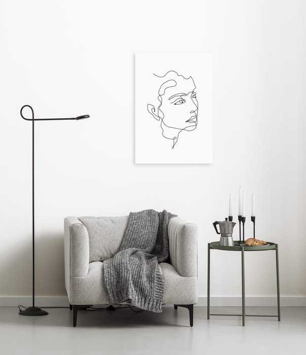 Vlies Bild auf Keilrahmen/ Echtholzrahmen Sketch me
