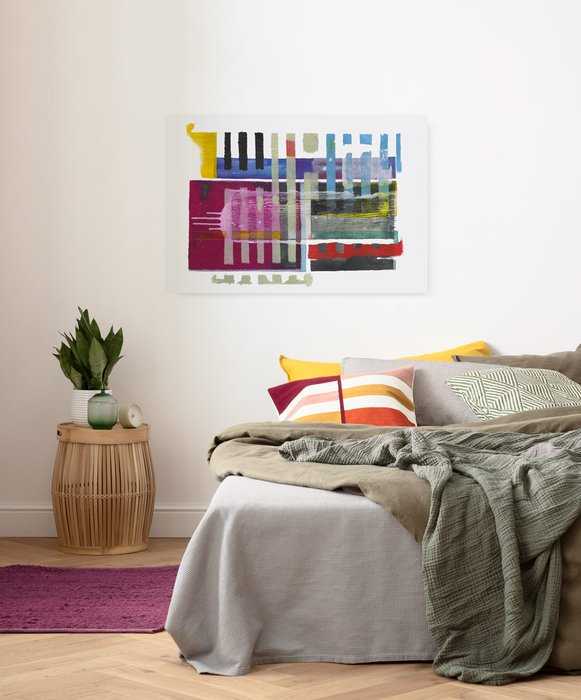 Vlies Bild auf Keilrahmen/ Echtholzrahmen Tetris Wall