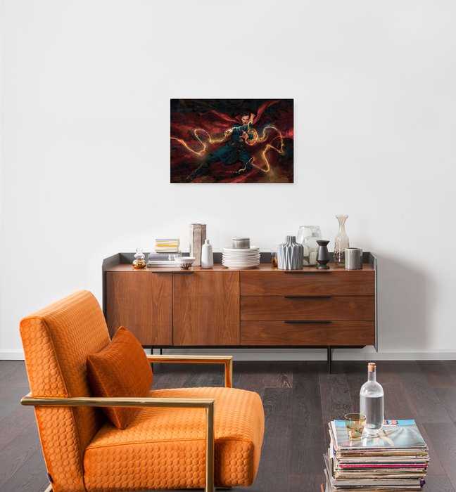 Vlies Bild auf Keilrahmen/ Echtholzrahmen Doctor Strange Sorcerer Supreme