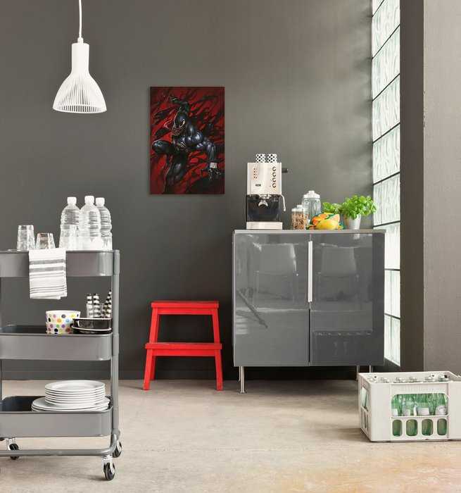 Vlies Bild auf Keilrahmen/ Echtholzrahmen Marvel Venom Symbiont Red