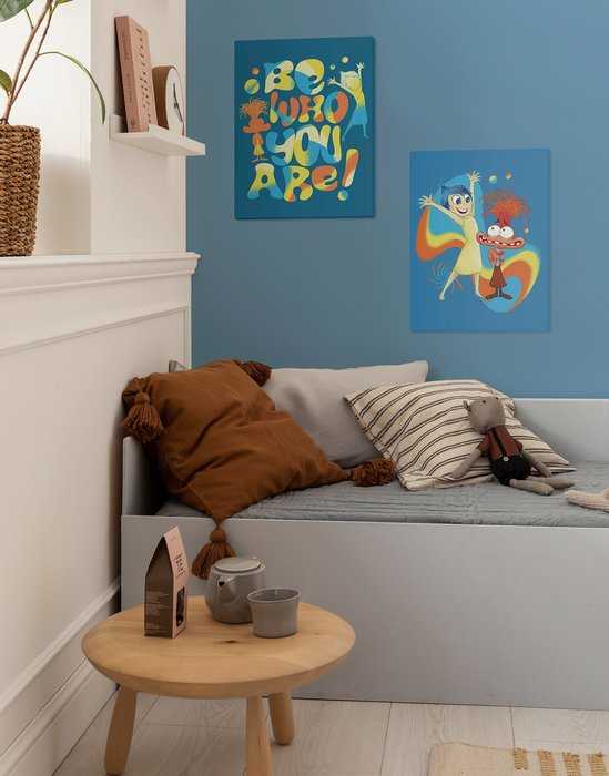 Vlies Bild auf Keilrahmen/ Echtholzrahmen Disney and Pixar Inside Out Be Who You Are