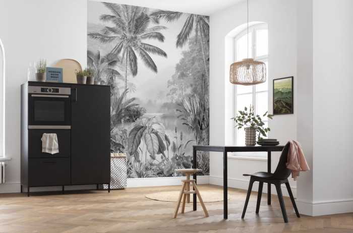 Premium Non-Woven Lac Tropical Black & White