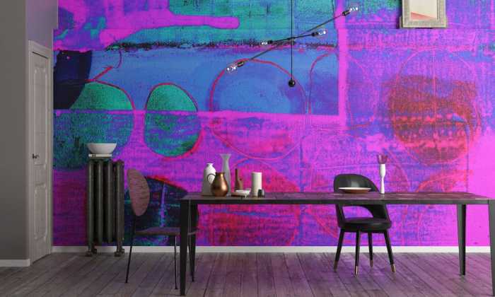 Premium Non-Woven Cells Wrapping pink-blue