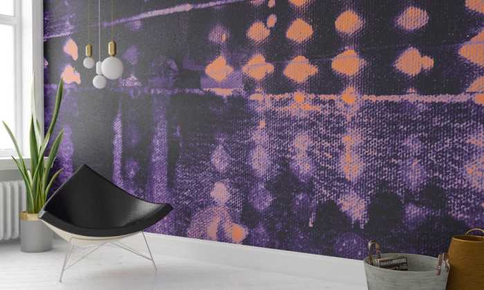 Premium Non-Woven Zigzag Spangling darkviolett