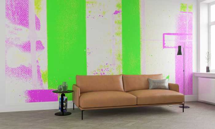 Premium Non-Woven Traces Drizzling green-rose