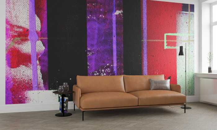 Premium Non-Woven Traces Drizzling black-purple
