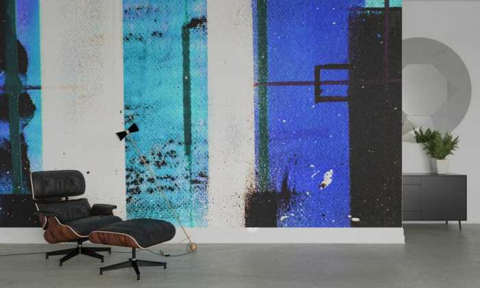 Premium Non-Woven Traces Drizzling blue