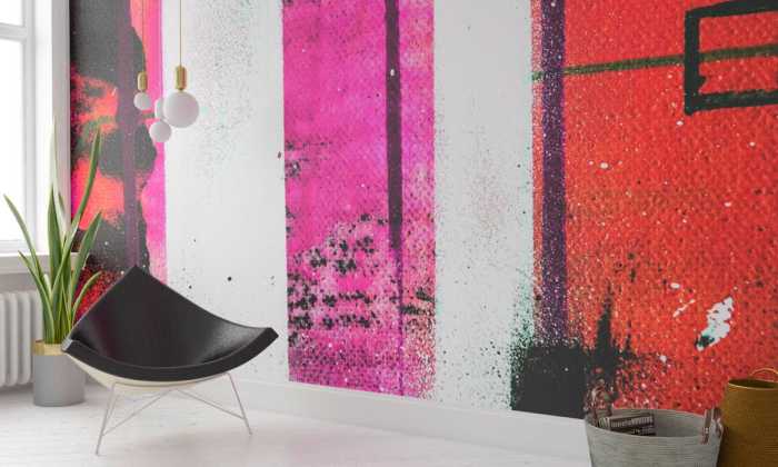 Premium Non-Woven Traces Drizzling re-pink