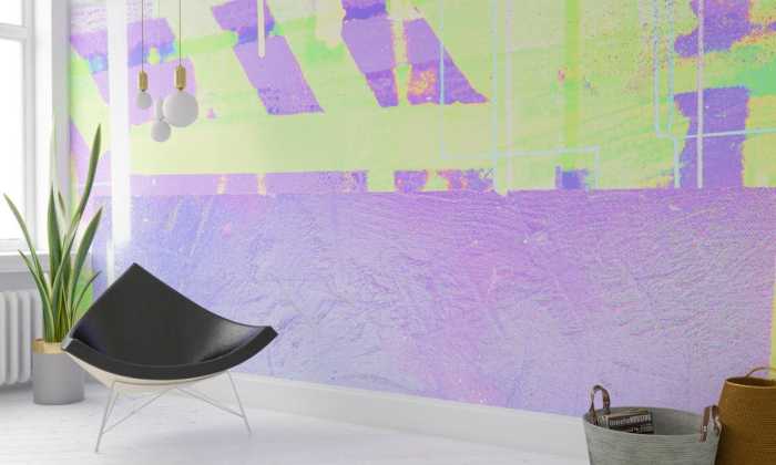 Premium Non-Woven Alleys Rainy yellow-violett