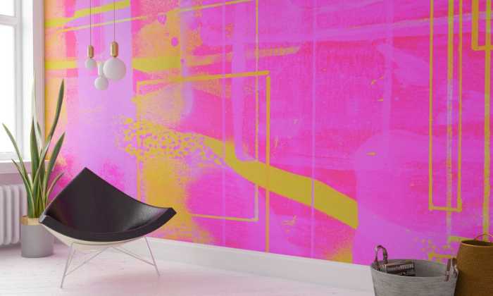 Premium Non-Woven Columns Hanging pink