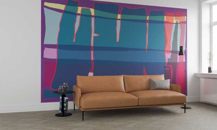 Premium Non-Woven Composition 4 lila-petrol