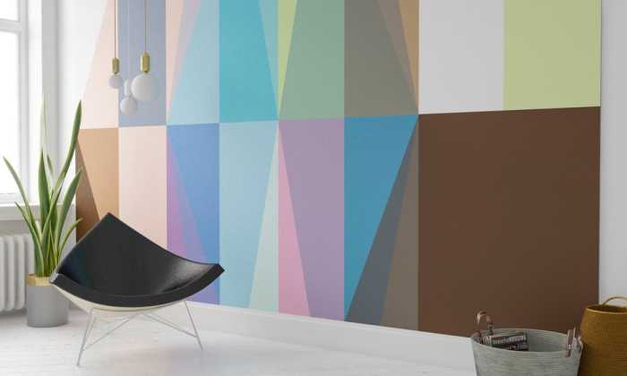 Premium Non-Woven Gem Stone Rhombus apricot-blue-mocca