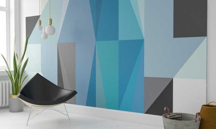 Premium Non-Woven Gem Stone Rhombus blue-black