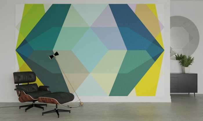 Premium Non-Woven Gem Stone Kite petrol-bleu-yellow