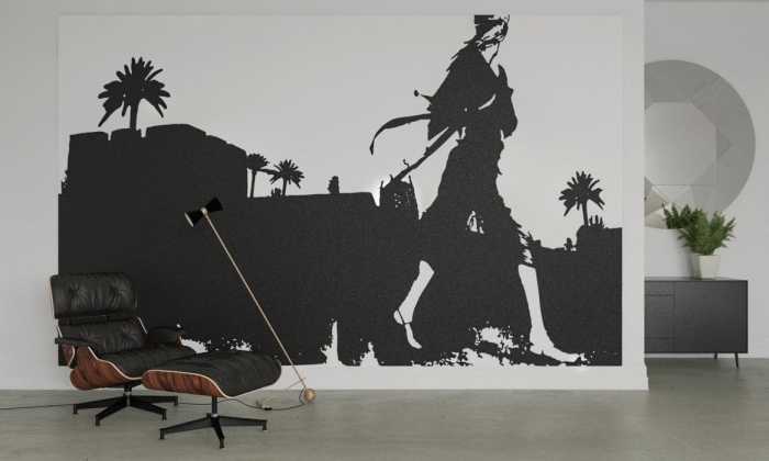 Premium Non-Woven Marrakech black-white