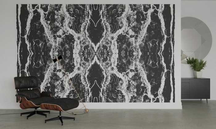Premium Non-Woven Oak Bark black-white