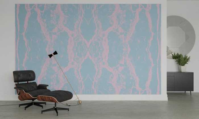 Premium Non-Woven Oak Bark greyblue-lightblackberry