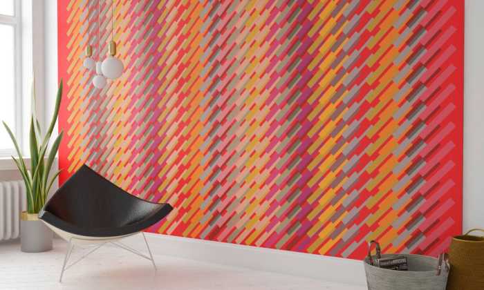 Premium Non-Woven Structure Hatching red-red