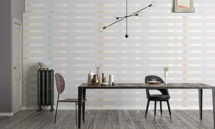 Digitally printed photomural Structure Line lightgrey-pastell