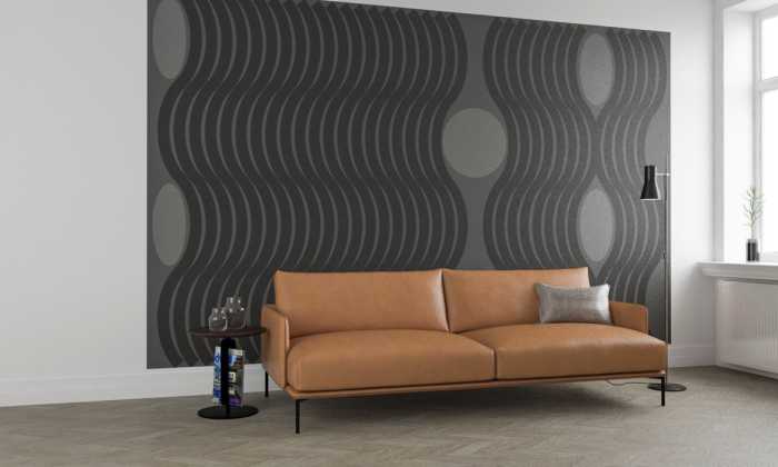 Premium Non-Woven Wave grey-blackgrey