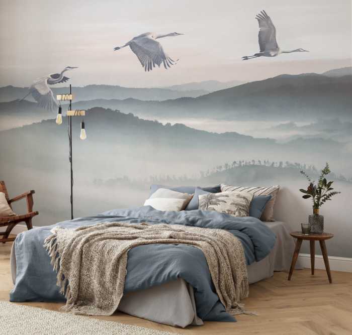 Digital wallpaper Mystic Cranes