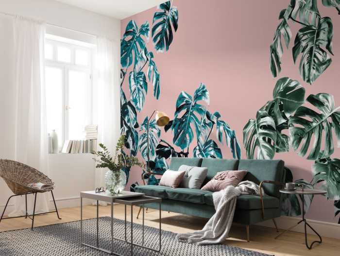 Digital wallpaper Monstera Rosé