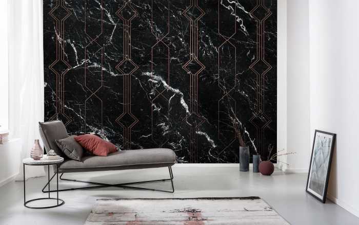 Digital wallpaper Marble Black