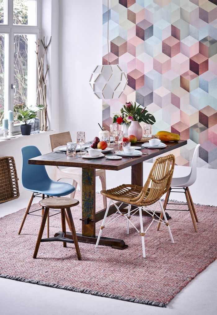 Digital wallpaper Cubes Pastel