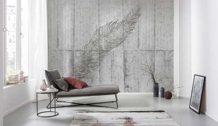 Digital wallpaper Concrete Feather