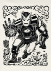 Marvel Iron Man Lino-Cut