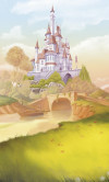 Disney Princess Belle Castle River