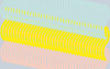 Comb bleu-yellowapricot