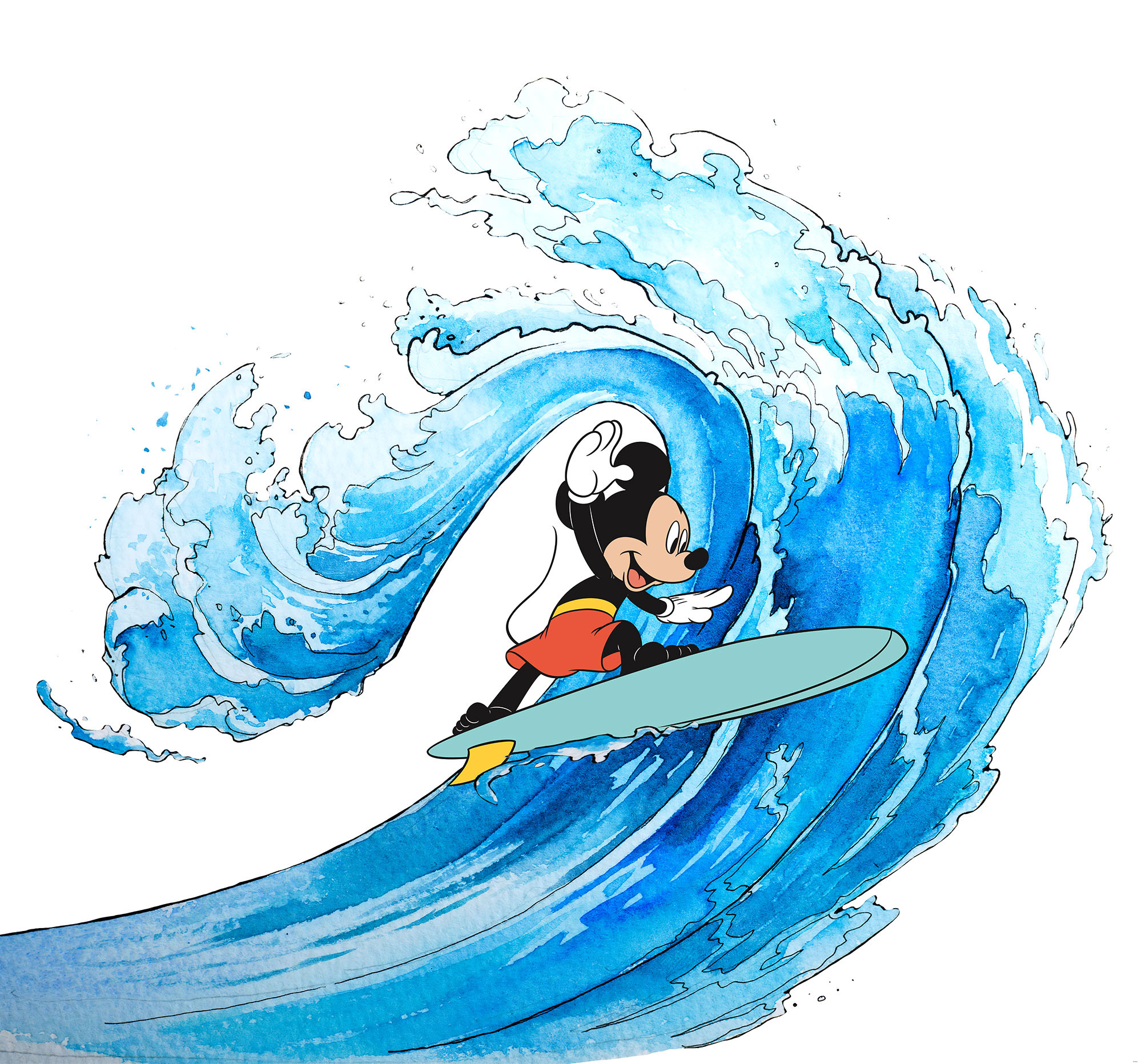 Mickey Surfing