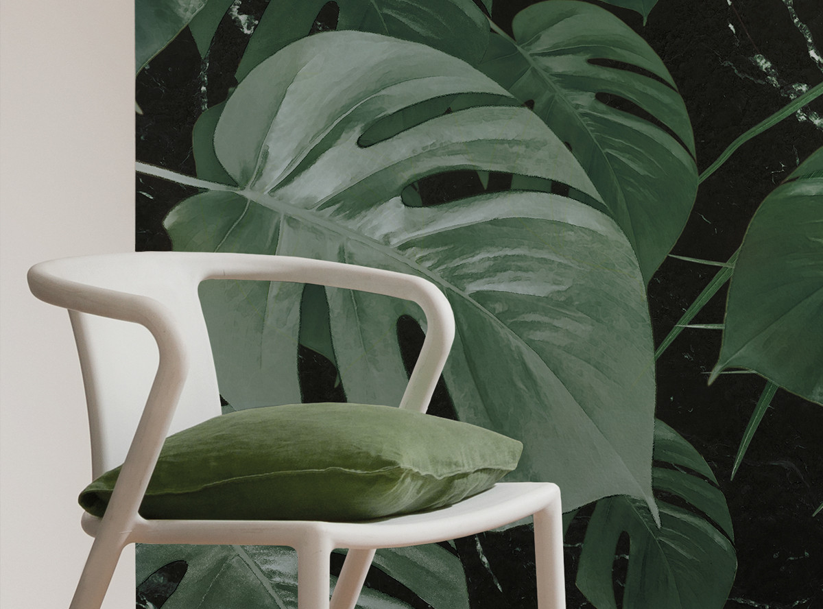 Monstera on Marble