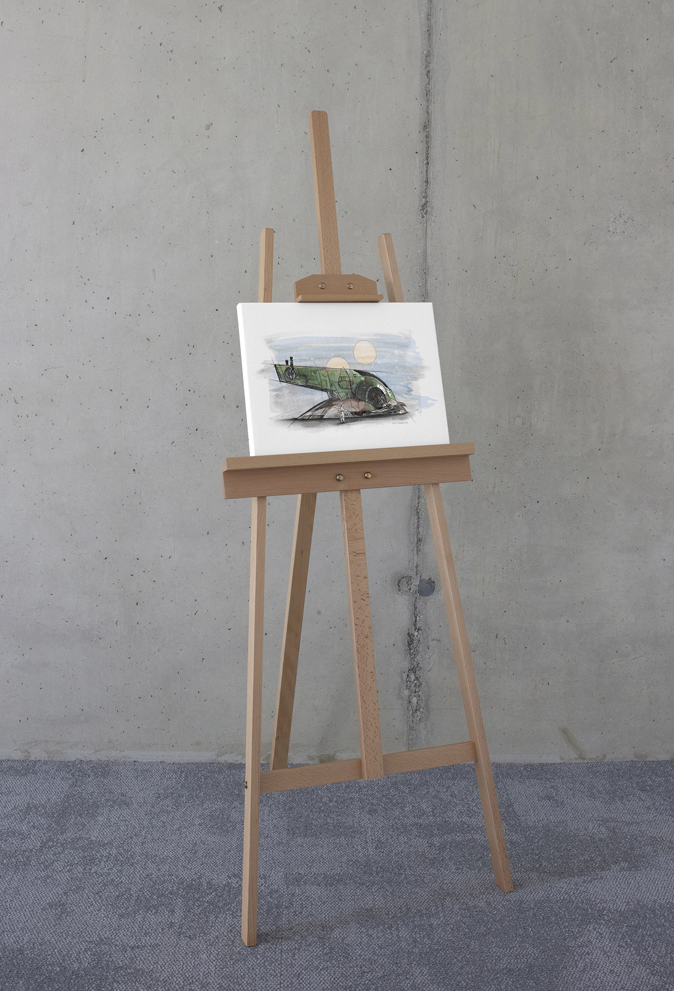 Star Wars Boba Fett Spaceship Sketch