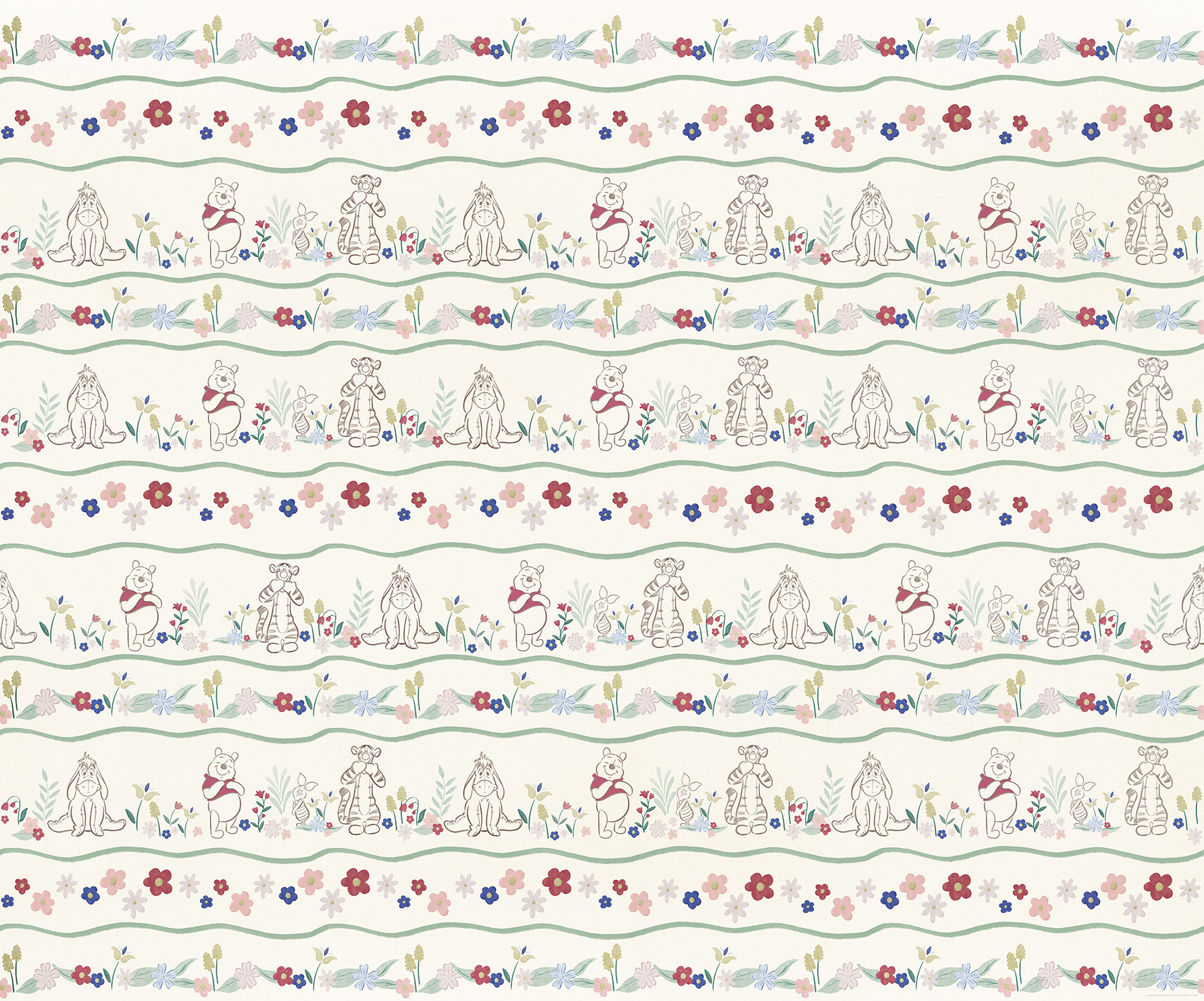 Disney Winnie the Pooh Friends in Garden