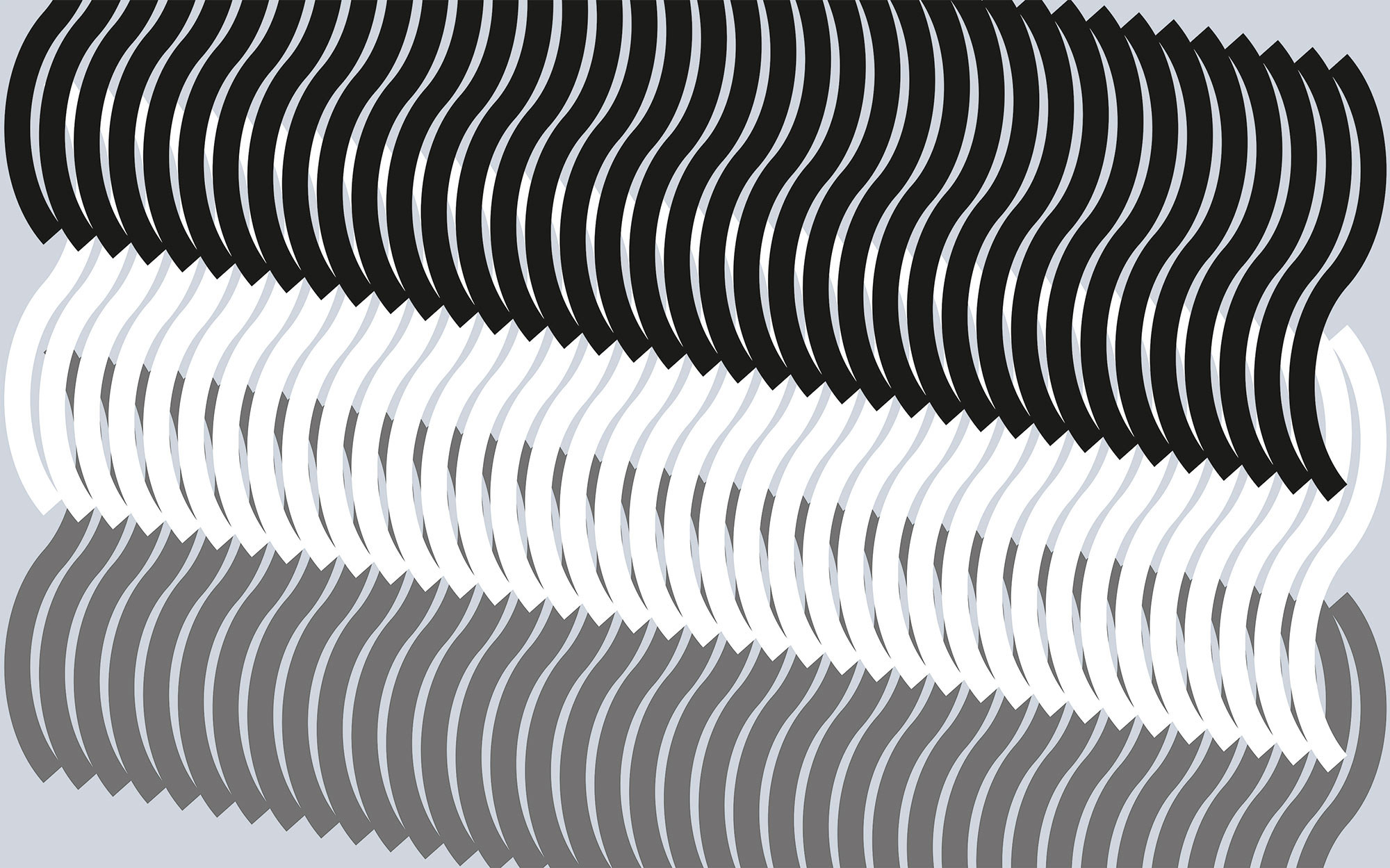 Comb bleu-blackwhite