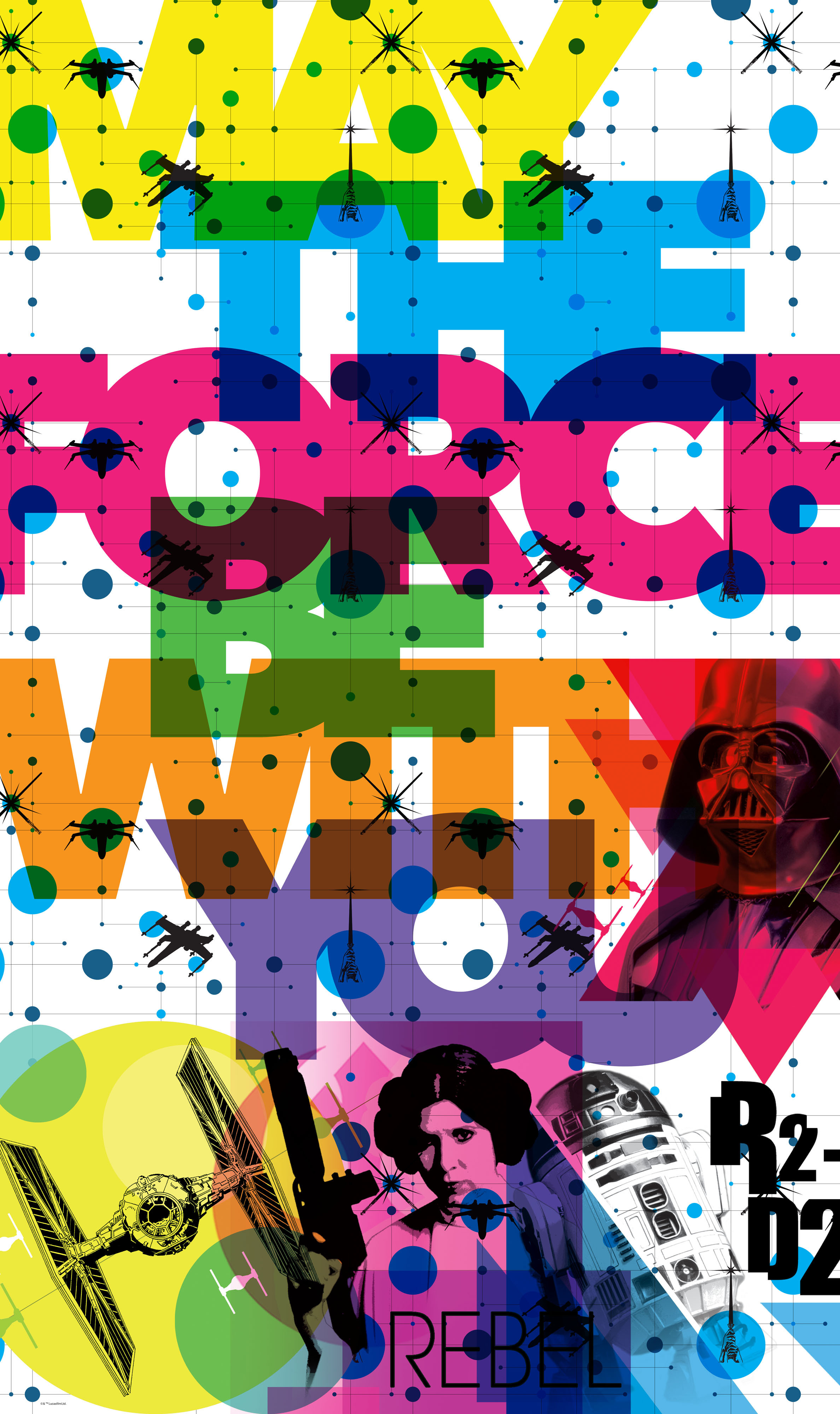 Star Wars Pop Neon Geometrics Leia