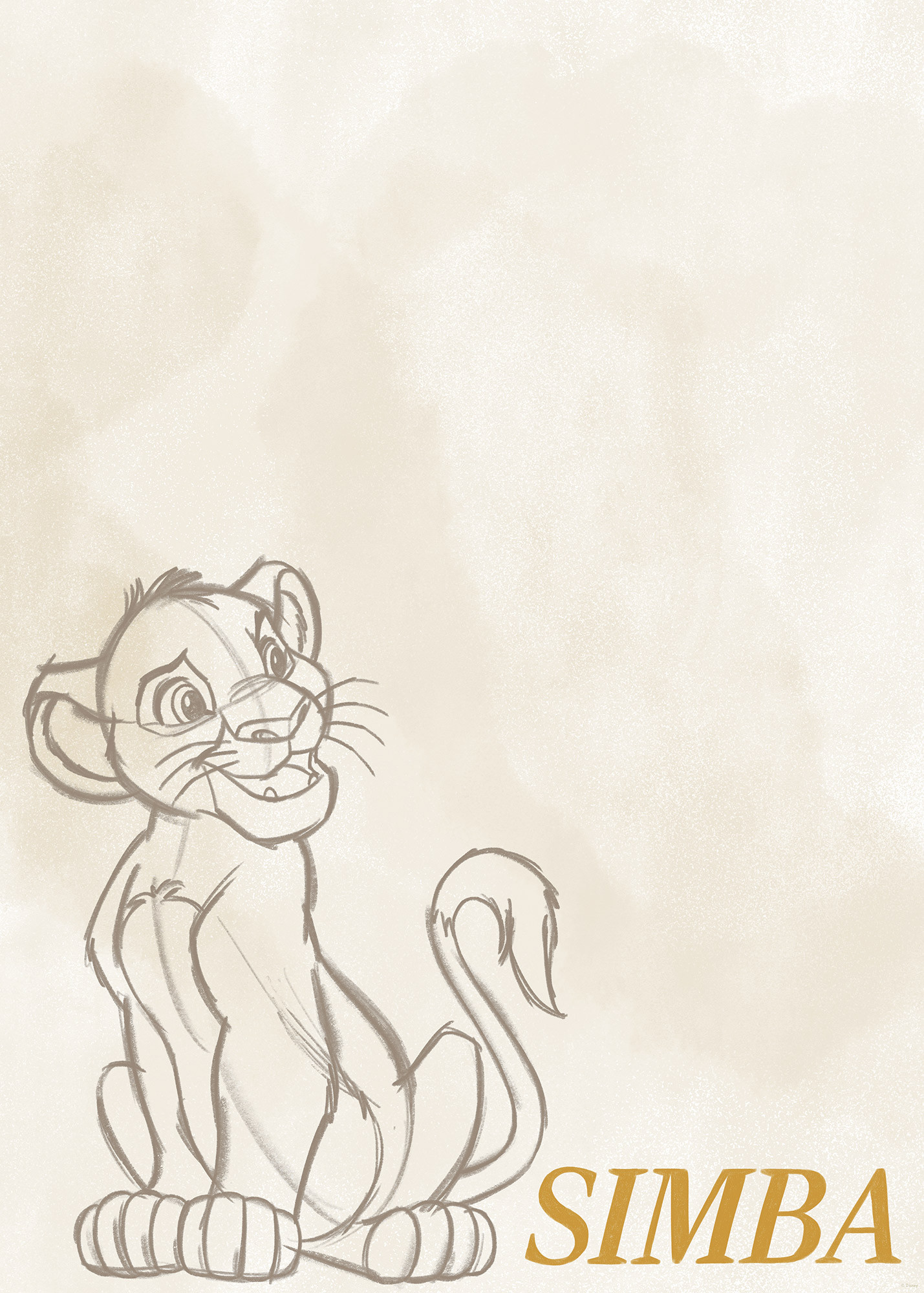 Disney The Lion King Simba Sketch