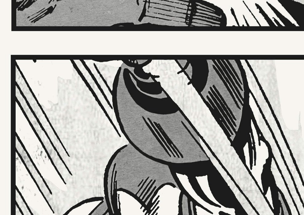 Marvel Classic Comic Panel Monochrome