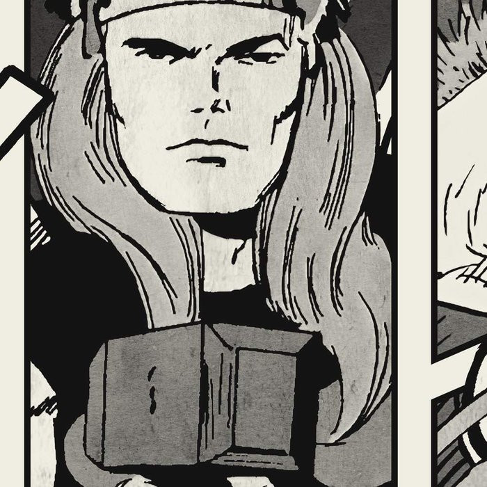 Marvel Classic Comic Panel Monochrome