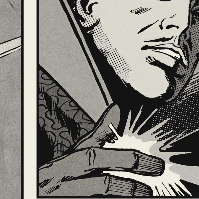 Marvel Classic Comic Panel Monochrome