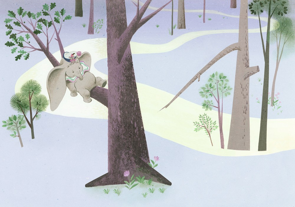 Dumbo Sleep on Tree