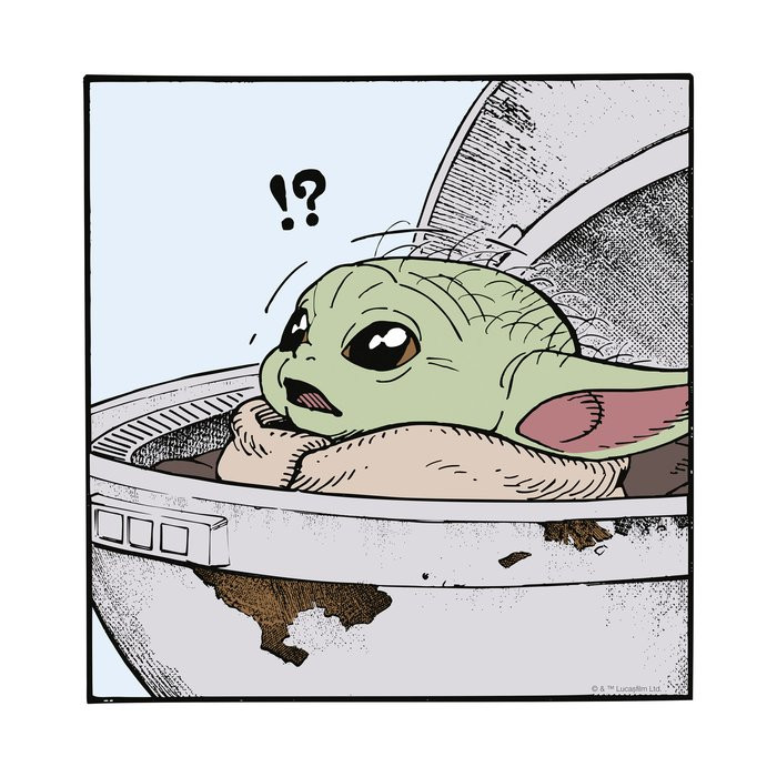 Star Wars The Mandalorian Grogu Shocked