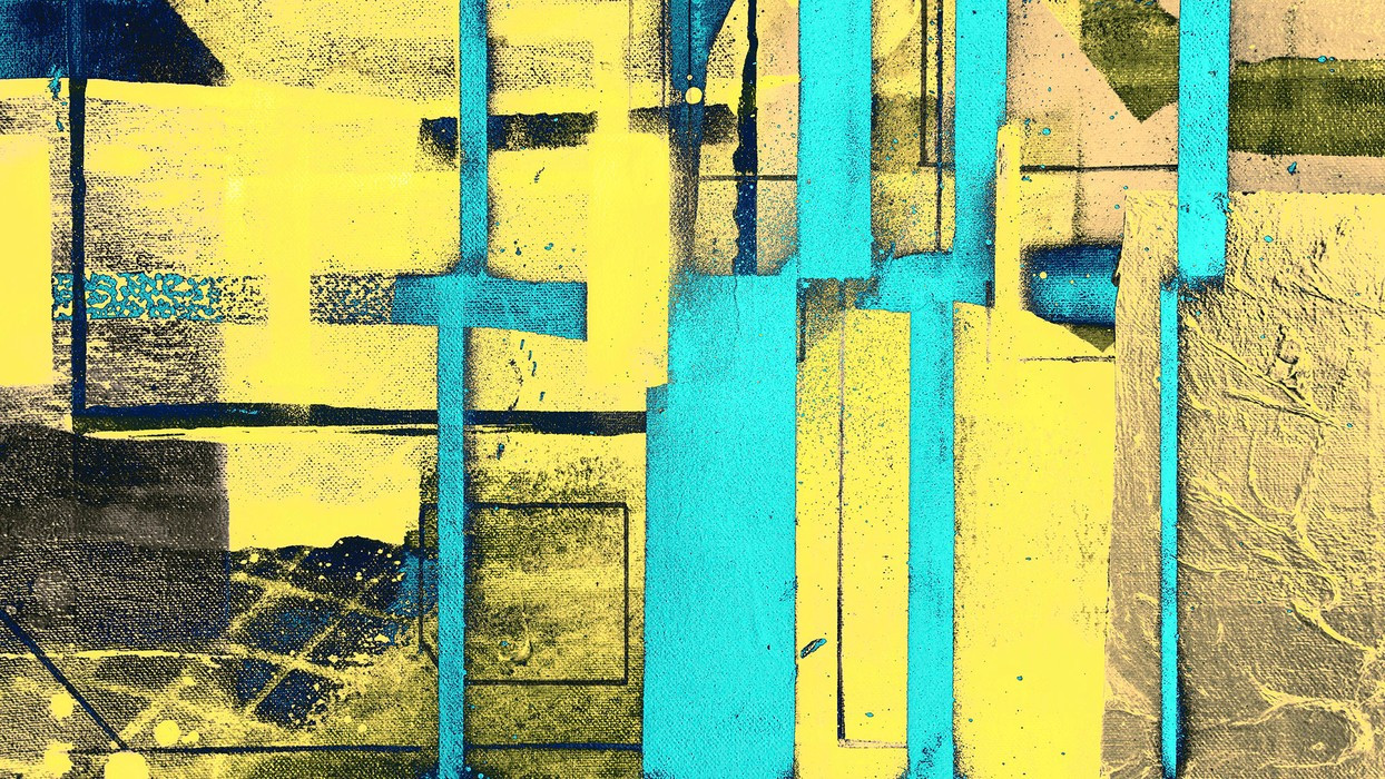 Cuboids Linedup yellow-ice