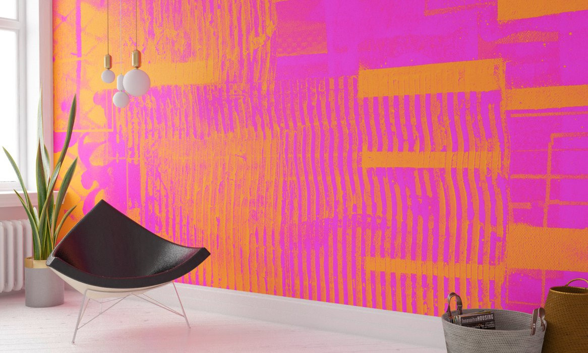 Fringe Upswept pink-orange