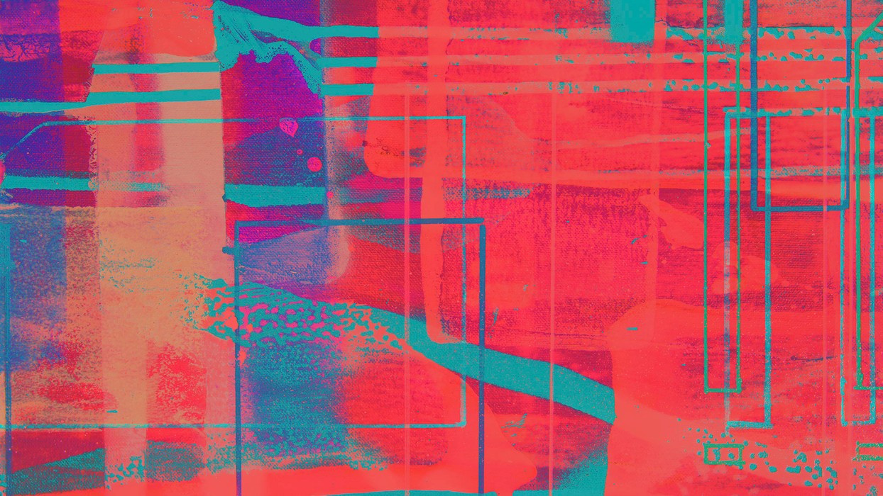 Columns Hanging red